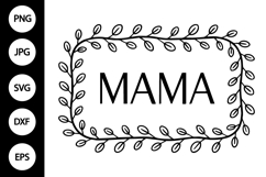 Floral Mama Frame SVG Product Image 1