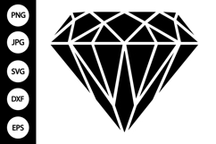 Geometric Diamond Silhouette SVG Product Image 1