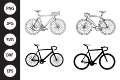 Road Bike SVG, Road Bike Clipart Product Image 1