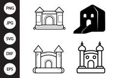Bounce House SVG, Bounce House Clipart Product Image 1