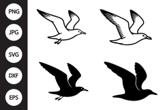 Seagull SVG, Seagull Clipart Product Image 1