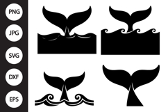 Whale Tail SVG, Whale Tail Clipart Product Image 1