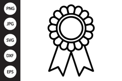 Award Ribbon Outline SVG, Coloring Page Product Image 1