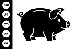 Piggy Bank Silhouette SVG Product Image 1