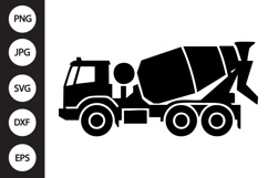 Cement Mixer Truck SVG Product Image 1