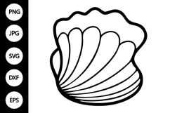 Seashell Outline SVG Product Image 1