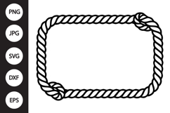 Rope Rectangle Frame SVG Product Image 1