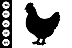 Chicken Silhouette SVG Product Image 1