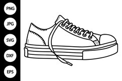 Outline Sneakers SVG, Coloring Page Product Image 1