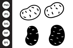 Potato SVG, Potato Clipart Product Image 1