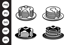 Pancake Stack SVG, Pancake Stack Clipart Product Image 1