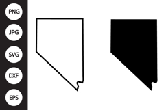 Nevada State SVG, Nevada State Clipart Product Image 1