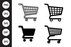 Shopping Cart SVG, Shopping Cart Clipart Product Image 1