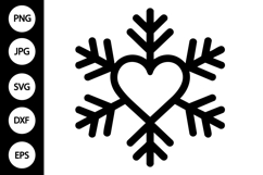 Snowflake Heart SVG Product Image 1