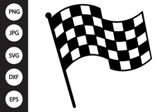 Checkered Racing Flag SVG Product Image 1