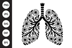 Floral Lungs SVG Product Image 1