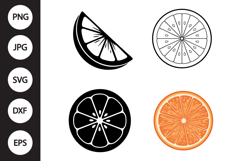 Orange Slice SVG, Orange Slice Clipart Product Image 1