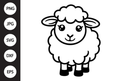 Cute Sheep SVG Product Image 1