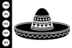 Sombrero Hat Silhouette SVG Product Image 1