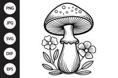 Mystical mushroom SVG Product Image 1