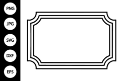 Elegant Thin Decorative Frame SVG Product Image 1