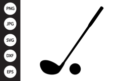 Golf Club &amp; Ball SVG Product Image 1