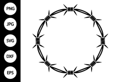 Barbed Wire Circle SVG Product Image 1