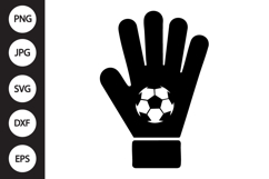 Goalkeeper Glove Silhouette SVG Product Image 1