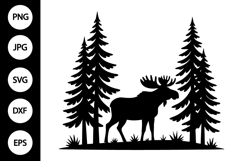 Moose in Forest SVG Product Image 1