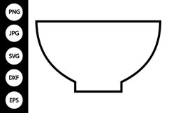 Outline Bowl SVG, Coloring Page Product Image 1