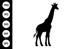 Silhouette Doodle Giraffe SVG Product Image 1