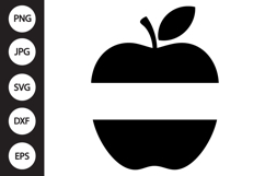 Split Apple Monogram SVG Product Image 1