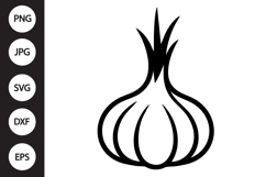 Garlic Outline SVG, Coloring Page Product Image 1