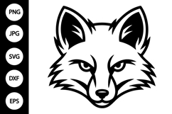 Fox Head Silhouette SVG Product Image 1