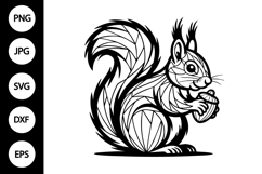 Geometric Squirrel Outline SVG Product Image 1