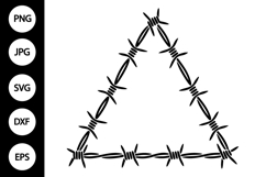Barbed Wire Triangle SVG, Barbed Wire SVG Product Image 1