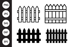Picket Fence SVG, Picket Fence Clipart Product Image 1