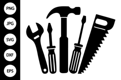 Repair Tools Silhouette SVG Product Image 1
