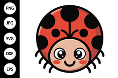 Ladybug Clipart SVG Product Image 1
