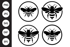 Bee Badge SVG, Bee Badge Clipart Product Image 1