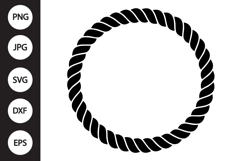 Rope Circle Frame SVG Product Image 1