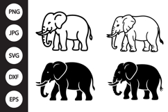 Elephant SVG, Elephant Clipart Product Image 1