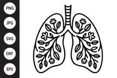 Floral Lungs SVG Product Image 1