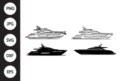 Yacht Boat SVG, Yacht Boat Clipart Product Image 1