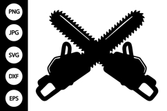 Crossed Chainsaws SVG Product Image 1