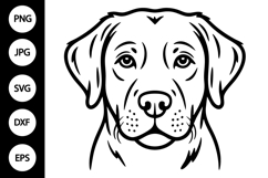 Labrador Retriever Dog Face SVG Product Image 1