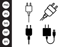 Phone Charger SVG, Phone Charger Clipart Product Image 1