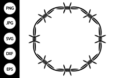 Barbed Wire SVG, Barbed Wire Hexagon SVG Product Image 1