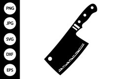 Silhouette Meat Cleaver SVG Product Image 1