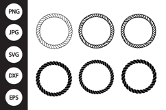 Rope Circle Frame SVG Product Image 1